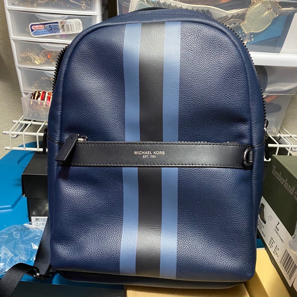 Original Michael Kors Backpack unisex Navy Blue